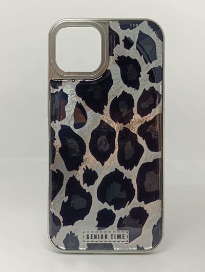 iPhone 14 - Animal Print - Leopard Silver Gloss