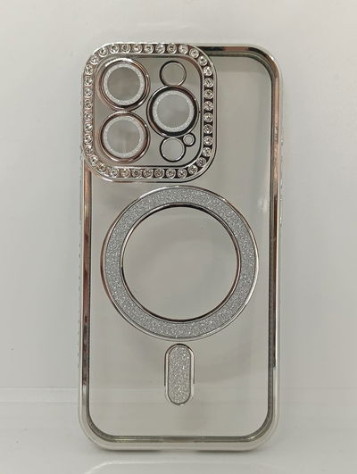 iPhone 15 Pro - Case  Strass - White