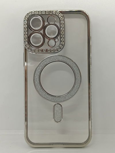 iPhone 15 Pro Max - Case  Strass - White