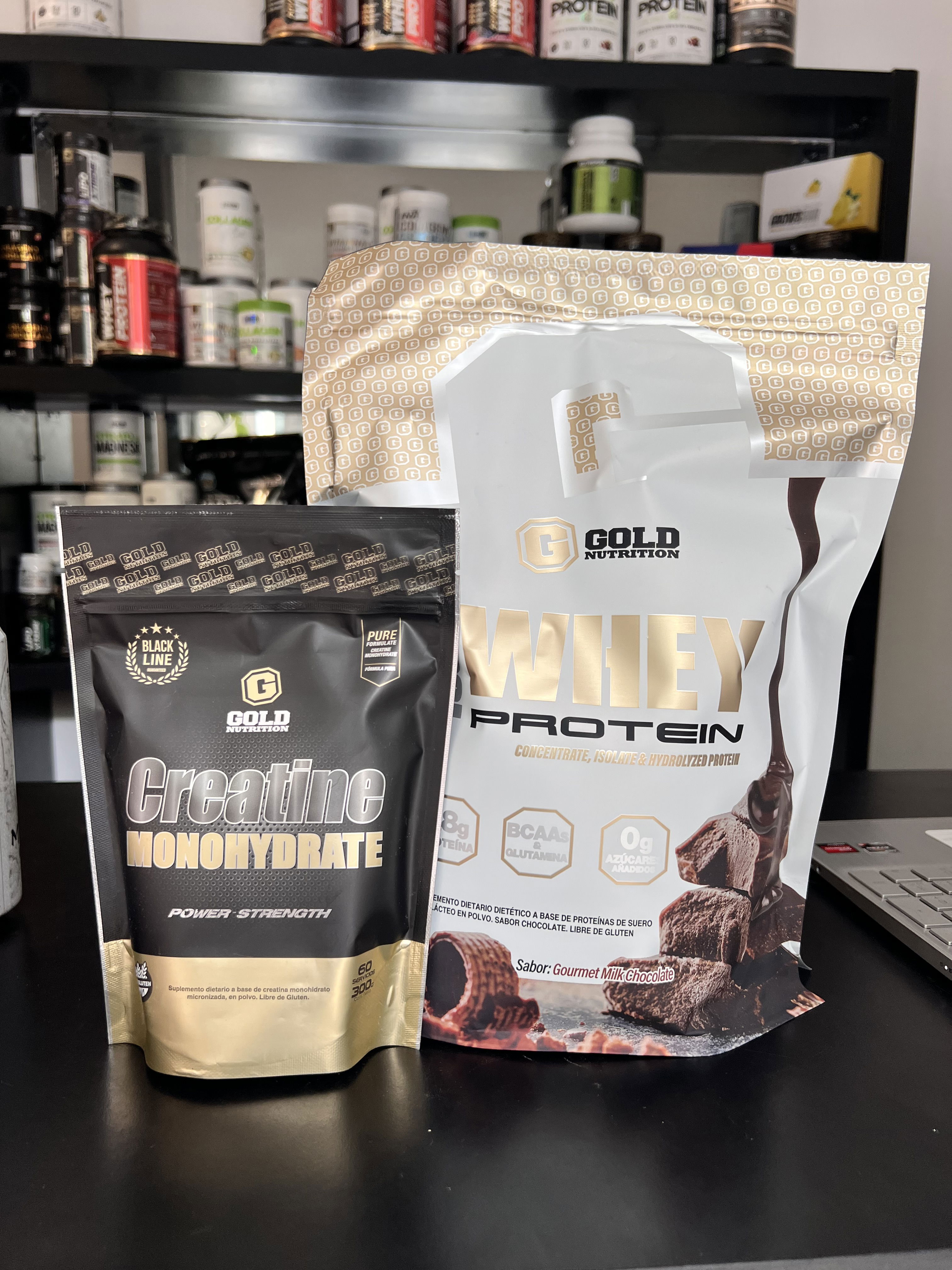 COMBO: Proteina 907g + Creatina 300g de Gold Nutrition