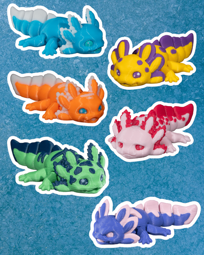 Llavero articulado baby axolote