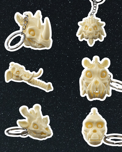 Llavero flexi Esqueletos - Set Safari