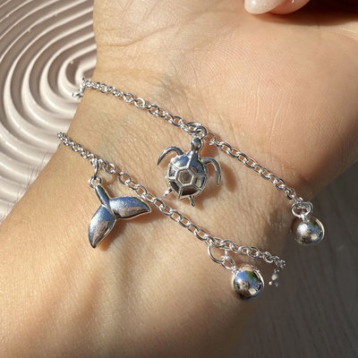 PULSERA DIJES: DELFIN TORTUGA COLA DE BALLENA