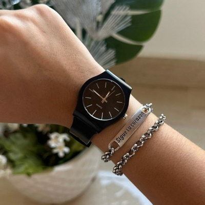RELOJ SHOPIA NEGRO