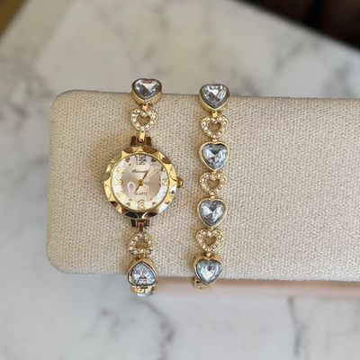 RELOJ VINTAGE PLATEADO MOD 18 CON PULSERA