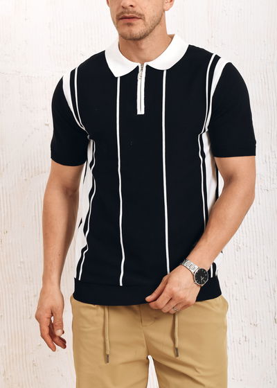 Chombas old money rayada negra