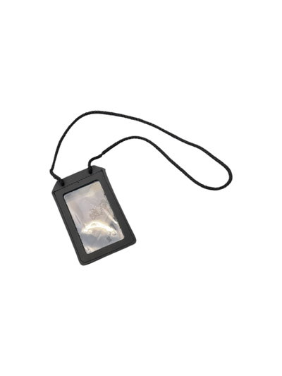 Porta credencial simple para placa de cuero