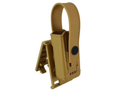 Porta cargador simple con tapa de polímero 