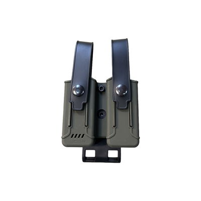 Porta cargador doble con tapa de polímero 