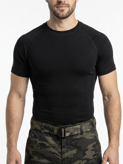 Remera militar lisa negra
