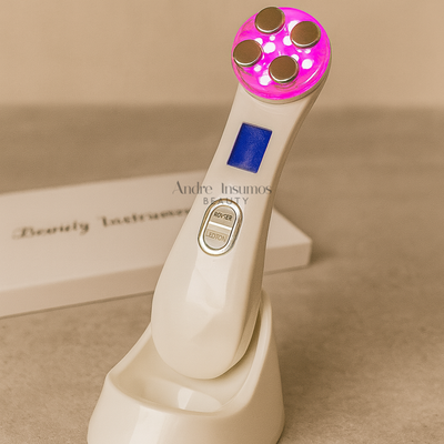 Electroporador Portátil con Fototerapia, EMS y Radiofrecuencia