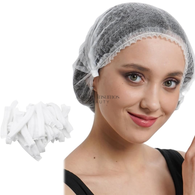 Cofias Descartables Plisadas Blancas x100u Friselina