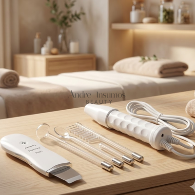 Combo Facial Profesional Espátula Ultrasónica + Alta Frecuencia 