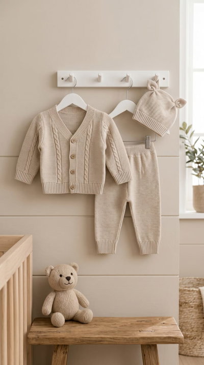 Conjunto Beige "Tejido"