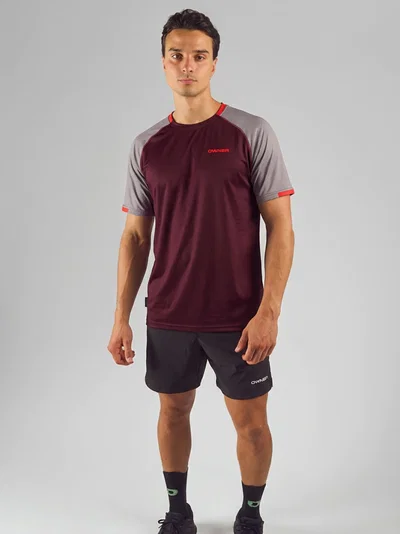 Remera Raglan Smash Bordo