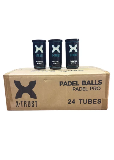 Caja x24 tubos de pelotas X-trust x2