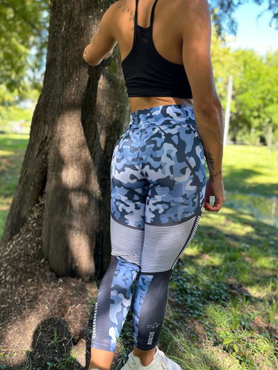 Leggins camu azul
