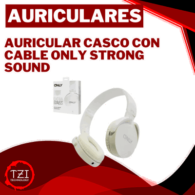 AURICULAR CASCO CON CABLE ONLY STRONG SOUND
