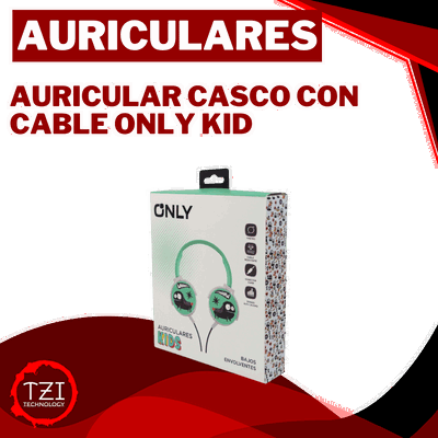AURICULAR CASCO CON CABLE ONLY KID