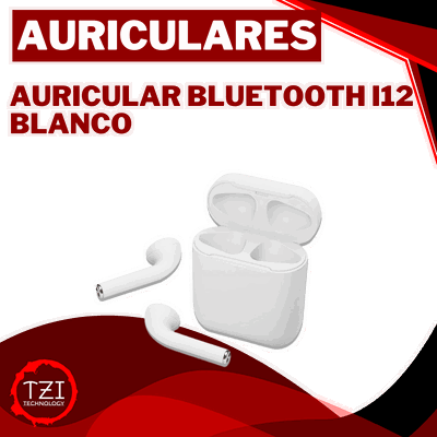 Auricular Bluetooth I12 Blanco