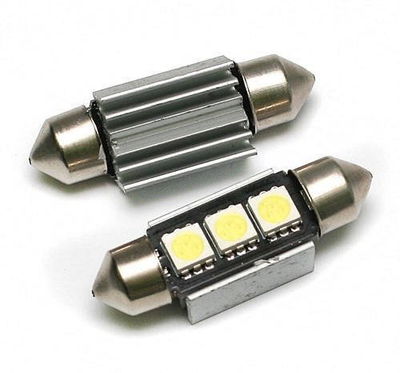 TUBULAR LED SMD CANBUS 36 y 39 mm.
