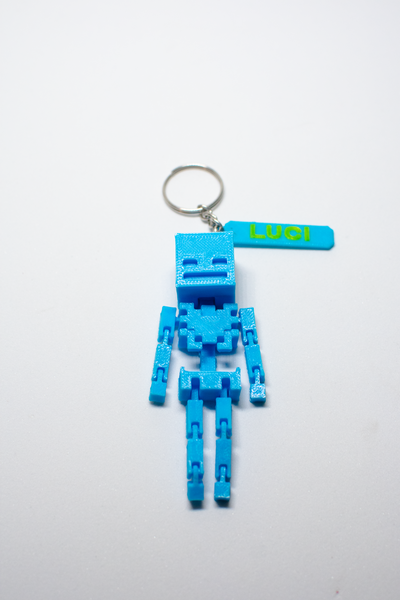 Llavero Minecraft Esqueleto Personalizable