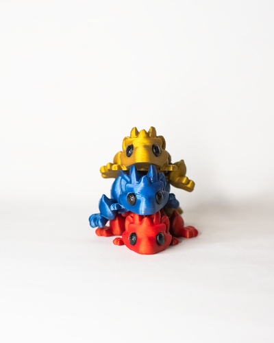 Dragones Articulados Set x3 unidades Figuras Flexibles E3D