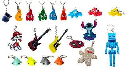 Pack Combo Lote LLaveros 3D 