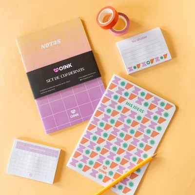 Set de 2 cuadernos tapa blanda DEGRADE