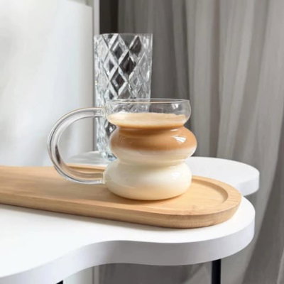 Taza de vidrio burbuja 430 ml 