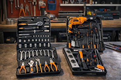 Valija herramientas + taladro 