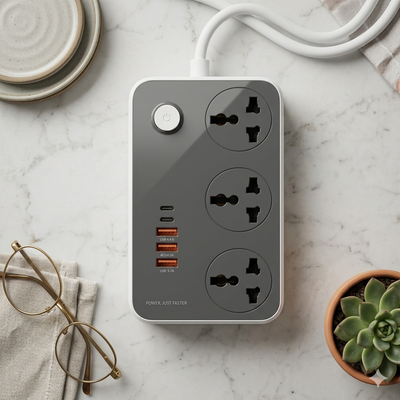 Alargue reforzado 3 tomas 3 usb 2 tipo C AV5530