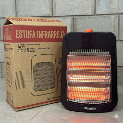 Estufa infrarroja Calabria 3 velas perilla superior 