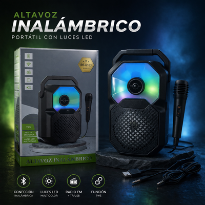 Parlante inalámbrico con micrófono 6.5”