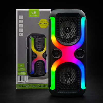 Parlante inalámbrico con luces 4x2”
