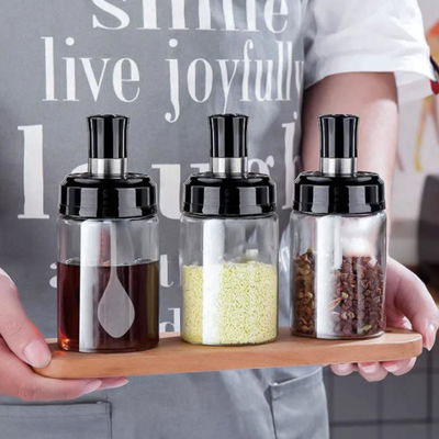 Set x3 frascos para especias tapa cuchara VP-5/H