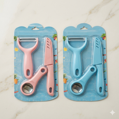 Pelapapas + cuchillo + destapador 