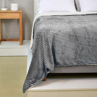 Manta de corderito sol y luna 2 plazas 1/2 