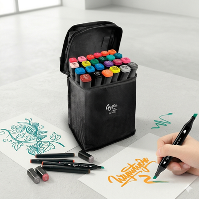 Marcadores doble punta 24pcs 