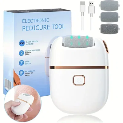Lima eléctrica pedicura recargable c 3 repuestos 