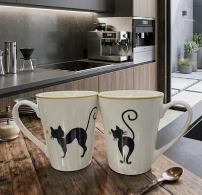 Taza de cerámica diseño gatito 
