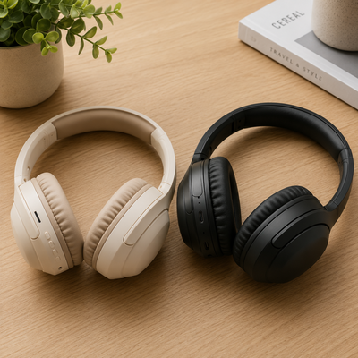 Auricular vincha 0305 beige/negro