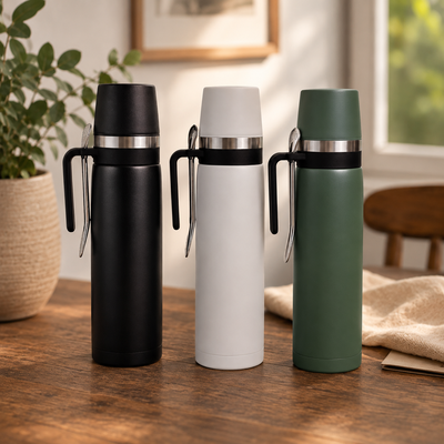 Termo 1 lt tapa mate con bombilla 