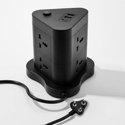 Alargue zapatilla torre 6 tomas 2 usb 1 tipo c 
