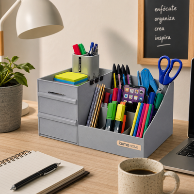 Organizador de escritorio 2 cajones Kuma 35x21x16 cm 