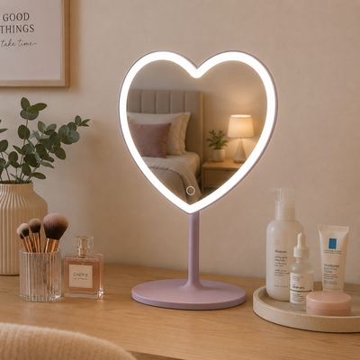 Espejo corazón con luz Suono 