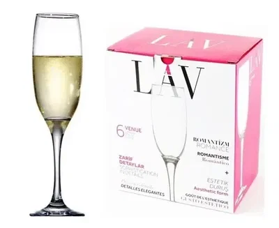 Set x6 copas champagne 