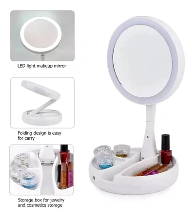 Espejo doble plegable con luz myfold 