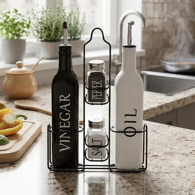 Set 4pcs cocina (acei + vinag + sal + pim)
