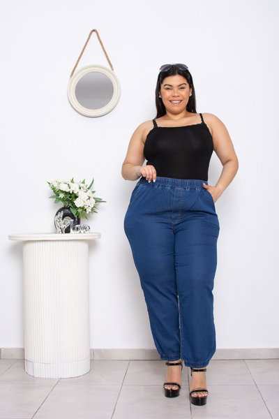 Jogger Azul Liviano Elastizado